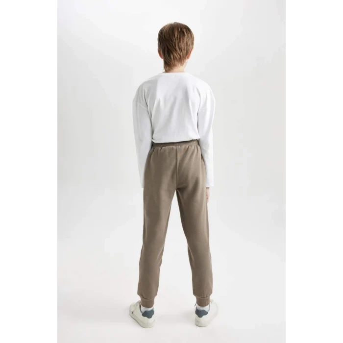 C9778 Beli Paçası Lastikli Cepli Baskılı Eşofman Altı