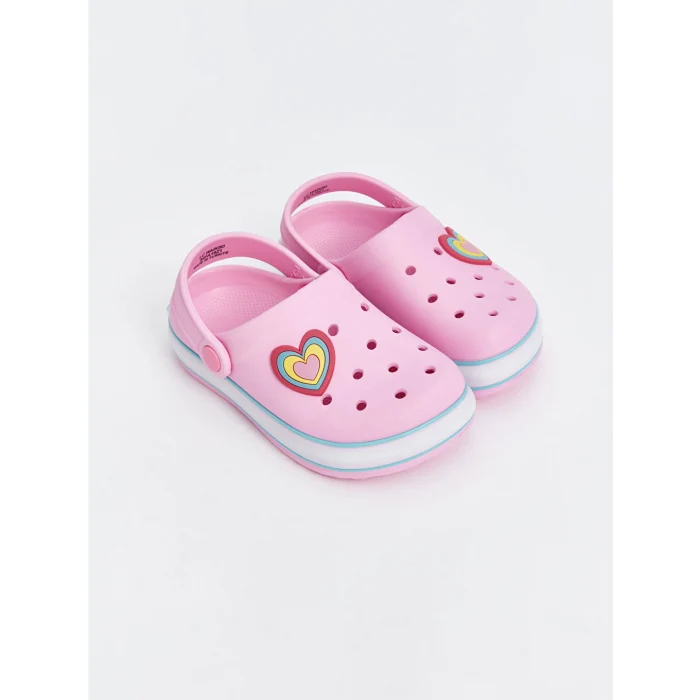 LCW STEPS Pembe Baskılı Kız Bebek Plaj Sandaleti