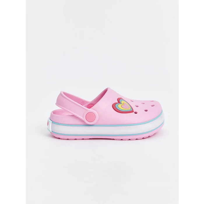 LCW STEPS Pembe Baskılı Kız Bebek Plaj Sandaleti