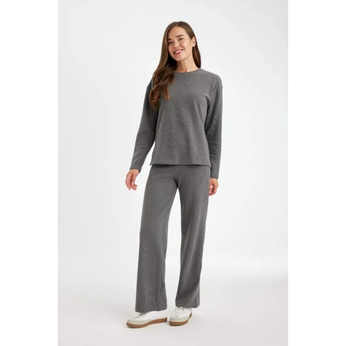 D0361 Wide Leg Selanik Kumaş Pantolon