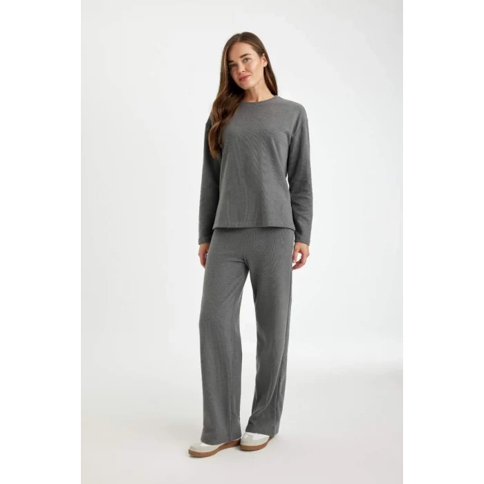 D0361 Wide Leg Selanik Kumaş Pantolon