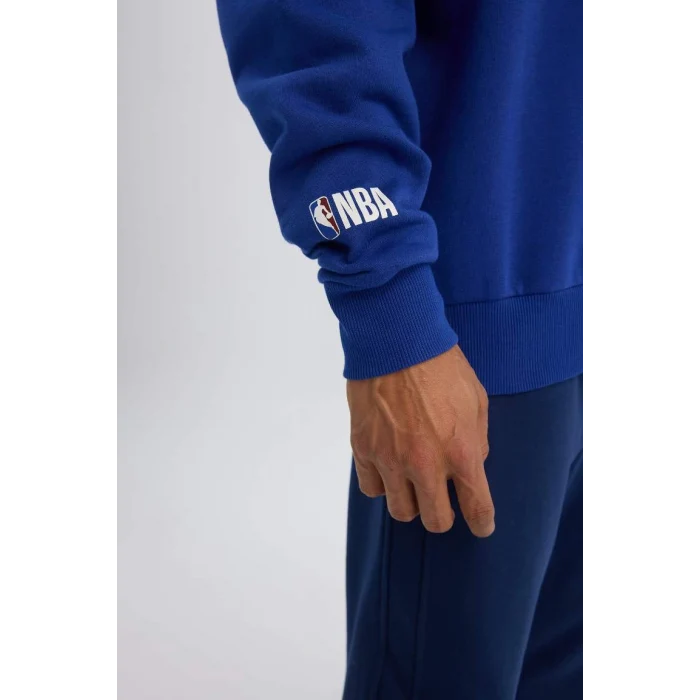 D0677 DeFactoFit NBA Miami Heat Oversize Geniş Kalıp Kapüşonlu Kalın Sweatshirt