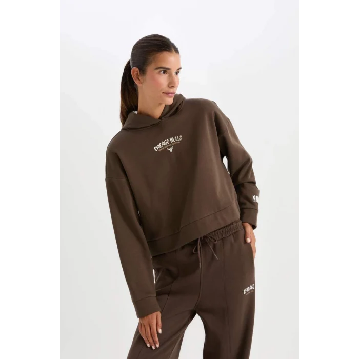 D0688 NBA Chicago Bulls Kapüşonlu Sweatshirt