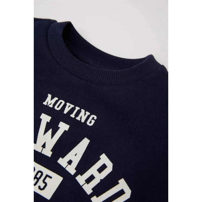 D0720 Slogan Baskılı Sweatshir Eşofman 2li Takım