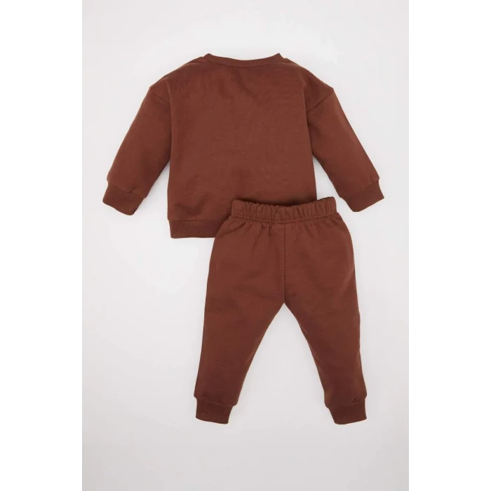 D0721 Baskılı Sweatshirt Beli Lastikli Eşofman Altı