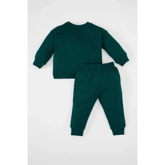 D0722 Slogan Baskılı Sweatshirt Jogger Eşofman Alt