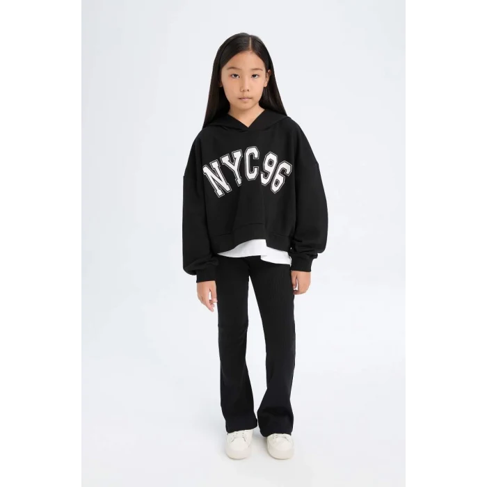 D0725 2li Takım Sweatshirt İspanyol Paça Tayt