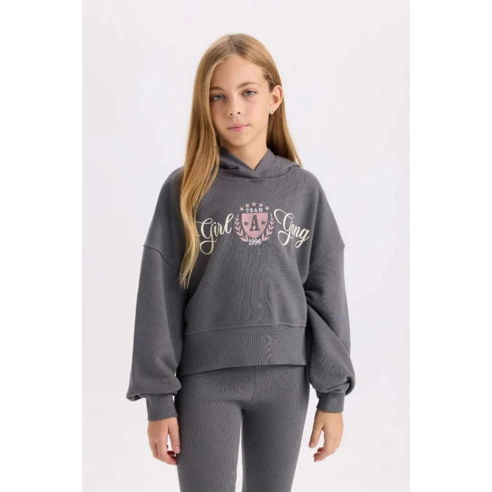 D0730 Sweashirt Fitilli Kaşkorse Tayt 2li Takım