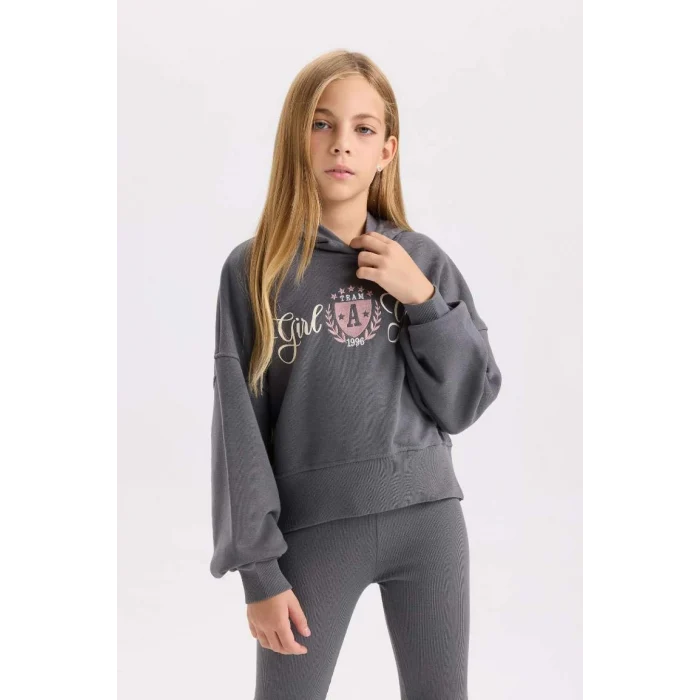 D0730 Sweashirt Fitilli Kaşkorse Tayt 2li Takım