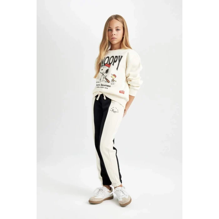 D0736 Renk Bloklu Beli Paçası Lastikli Jogger Eşofman Altı