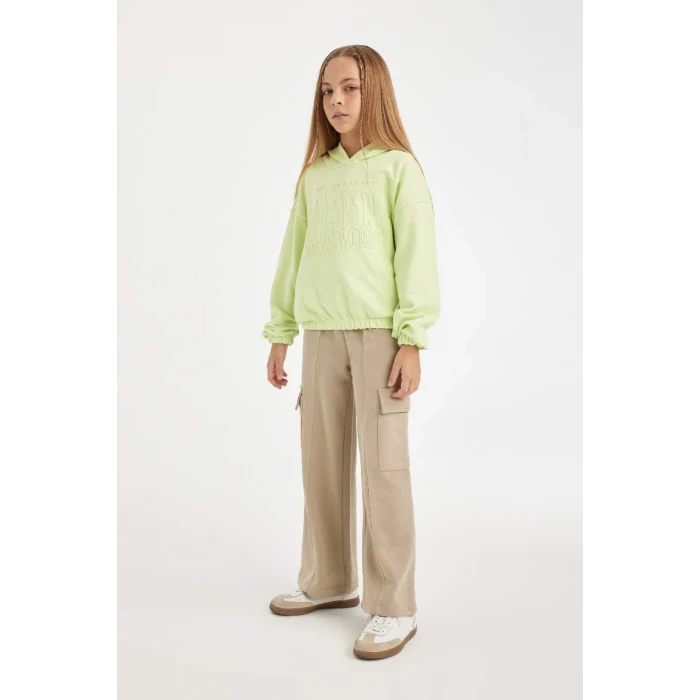 D0744 Wide Leg Bol Geniş Paça Kargo Cepli Eşofman Altı