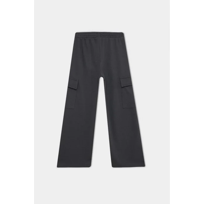 D0744 Wide Leg Bol Kargo Cepli Eşofman Altı