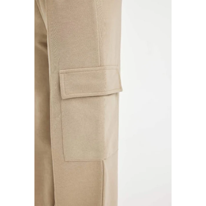 D0744 Wide Leg Bol Geniş Paça Kargo Cepli Eşofman Altı