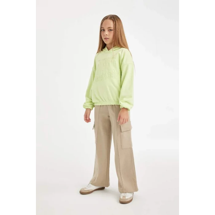 D0744 Wide Leg Bol Geniş Paça Kargo Cepli Eşofman Altı