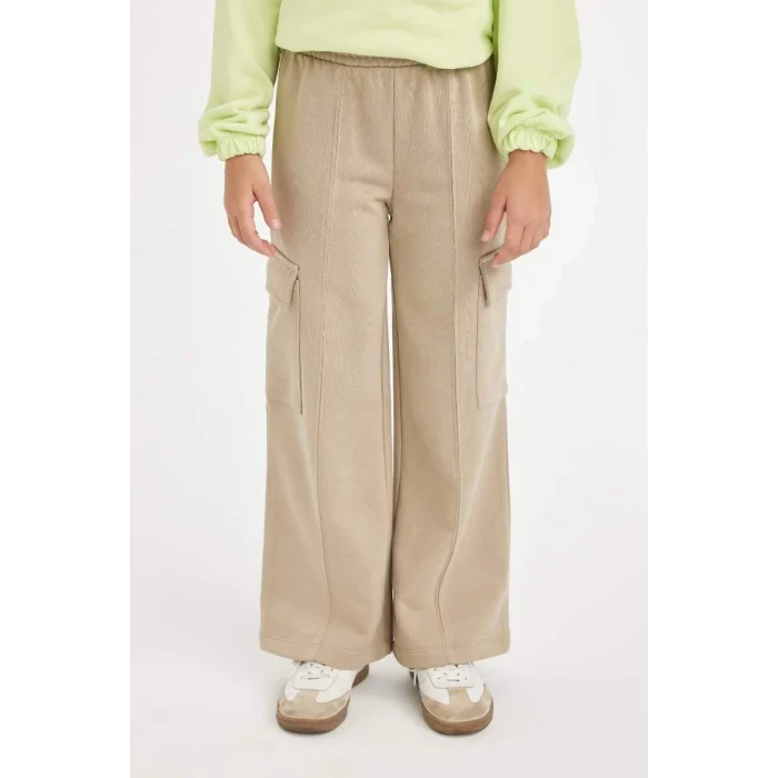 D0744 Wide Leg Bol Geniş Paça Kargo Cepli Eşofman Altı