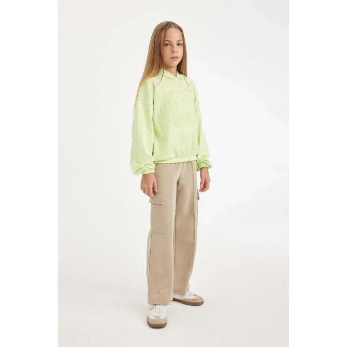 D0744 Wide Leg Bol Geniş Paça Kargo Cepli Eşofman Altı