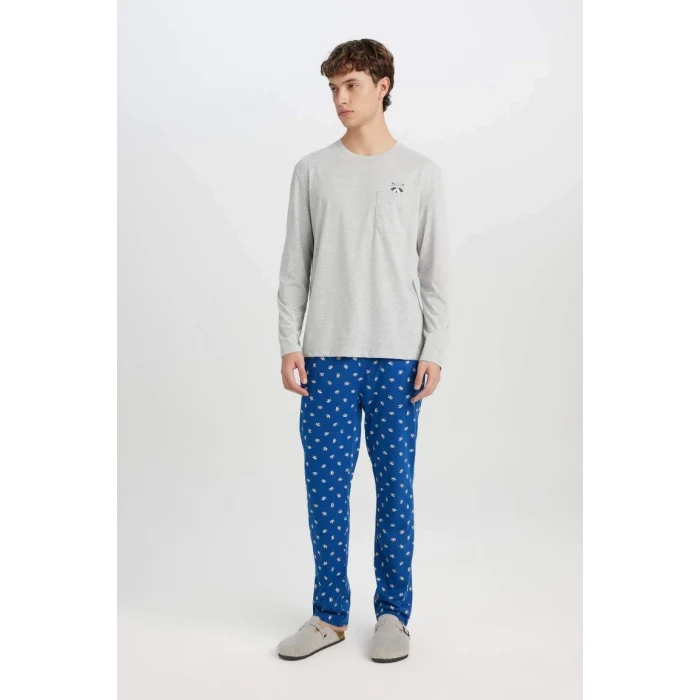 D0944 Regular Fit Uzun Kollu Pijama Takımı