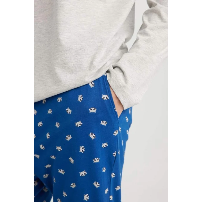 D0944 Regular Fit Uzun Kollu Pijama Takımı