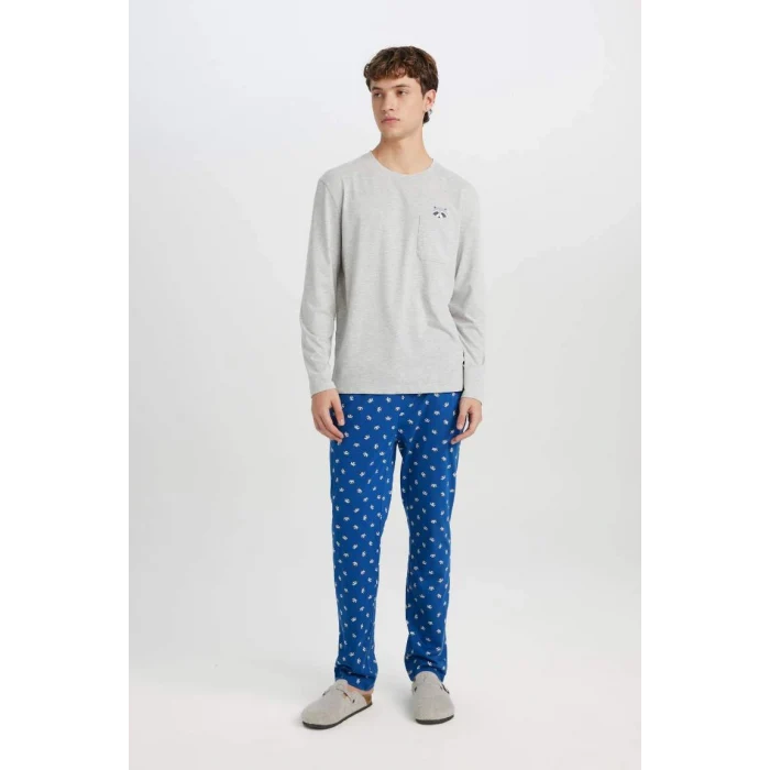 D0944 Regular Fit Uzun Kollu Pijama Takımı
