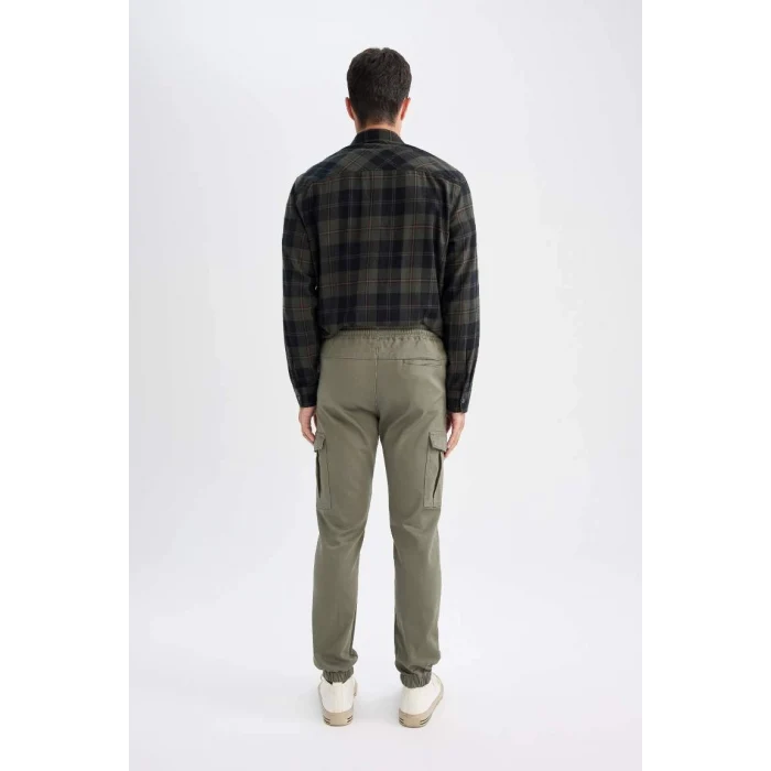 D1044 Kargo Cepli Lastikli Paça Jogger Pantolon