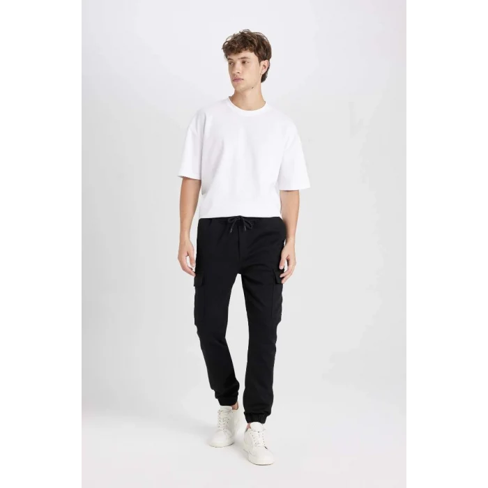 D1044 Kargo Cepli Lastikli Paça Jogger Pantolon