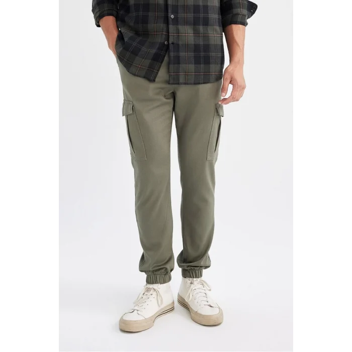 D1044 Kargo Cepli Lastikli Paça Jogger Pantolon