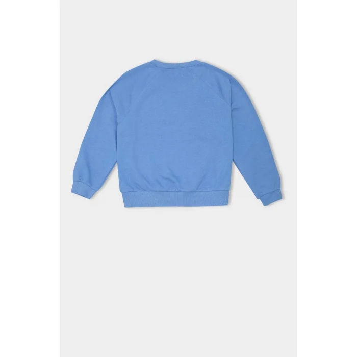 D1100 Oversize Fit Slogan Baskılı Sweatshirt