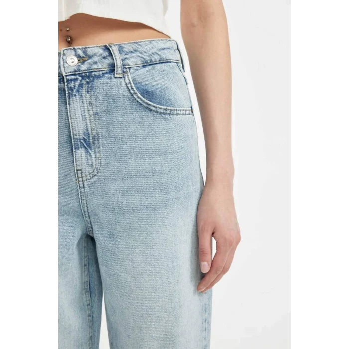 D1445 90s Wide Leg Jean Yıkamalı Pantolon