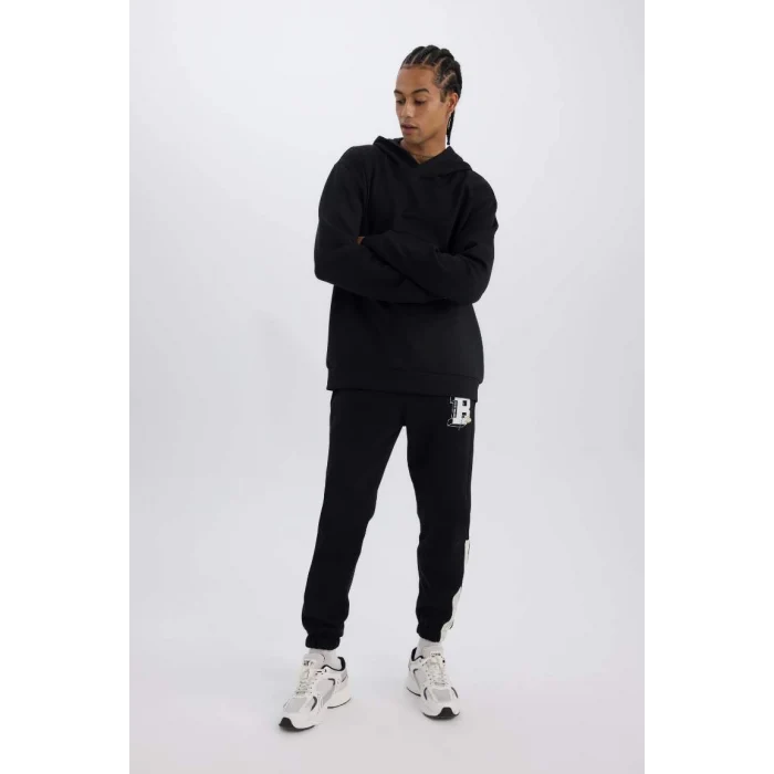 D1562 DeFactoFit NBA Boston Celtics Standart Fit Beli Bağcıklı Cepli Jogger Eşofman Altı