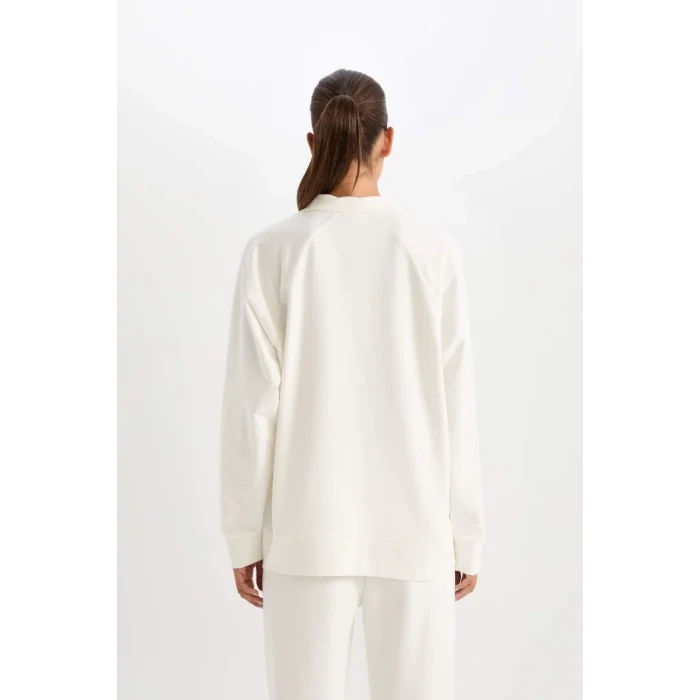 D1699 Oversize Fit Polo Yaka Sweat Shirt