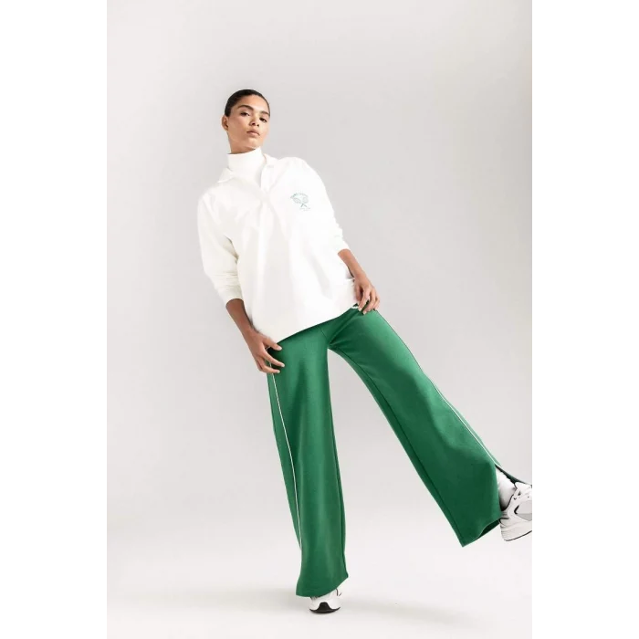 D1699 Oversize Fit Polo Yaka Sweat Shirt