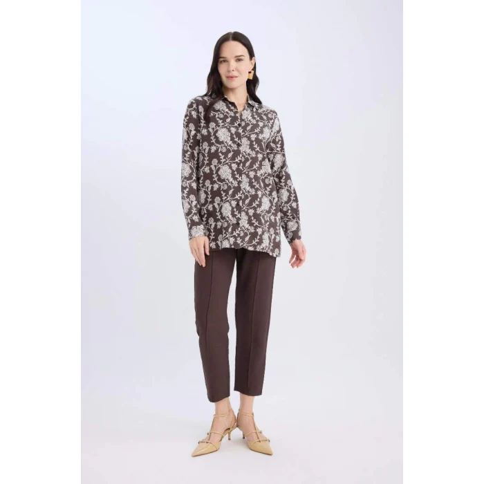 D2573 Jogger Lastikli Bel Bağcıklı Basic Düz Paça Pantolon