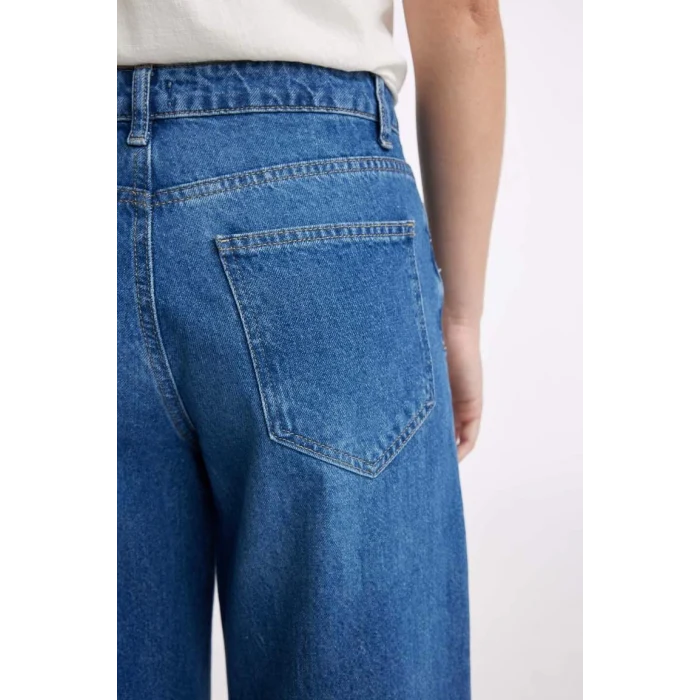 D2581 Wide Leg Fit Normal Bel Jean Pantolon