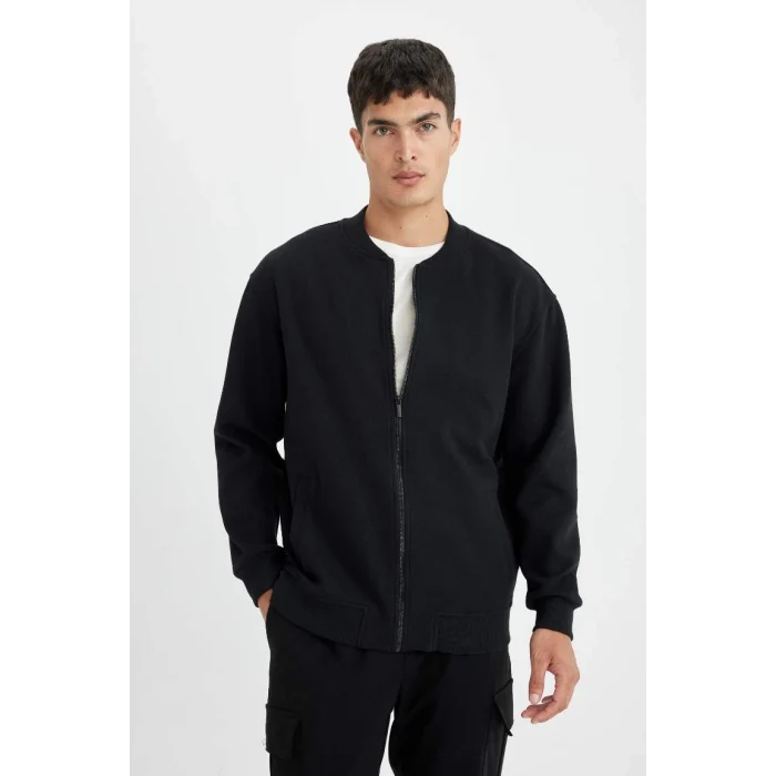 D2605 Relax Fit Kolej Yaka Bomber Hırka