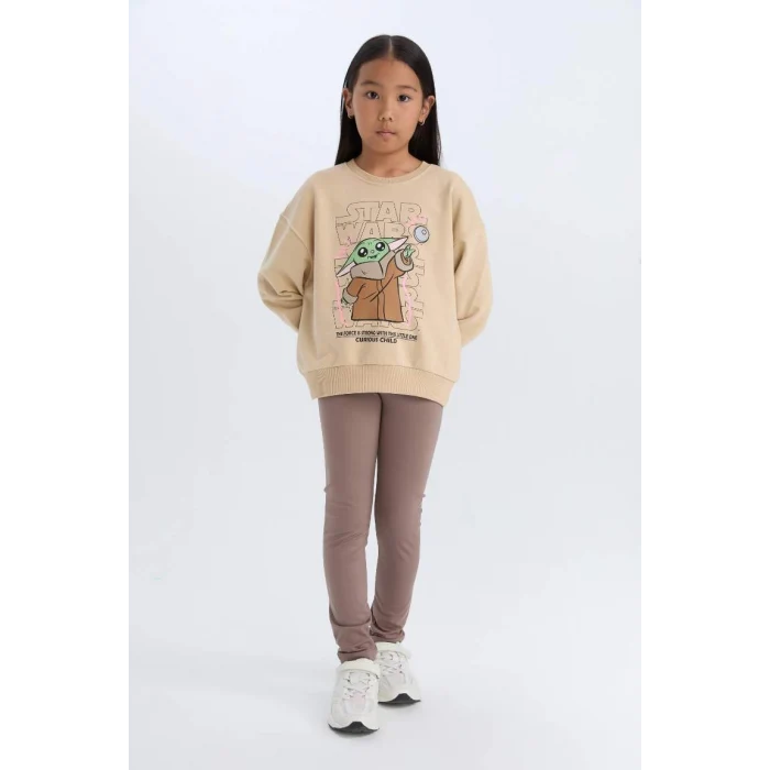 D2822 Star Wars-Mandalorian Relax Fit Bisiklet Yaka Sweatshirt