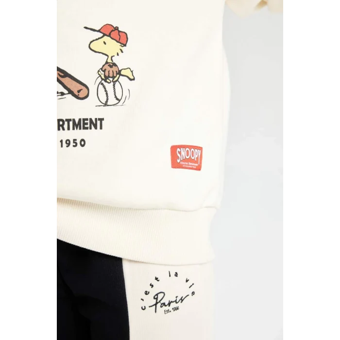 D2824 Snoopy Oversize Fit Bisiklet Yaka Sweatshirt