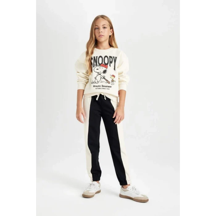 D2824 Snoopy Oversize Fit Bisiklet Yaka Sweatshirt