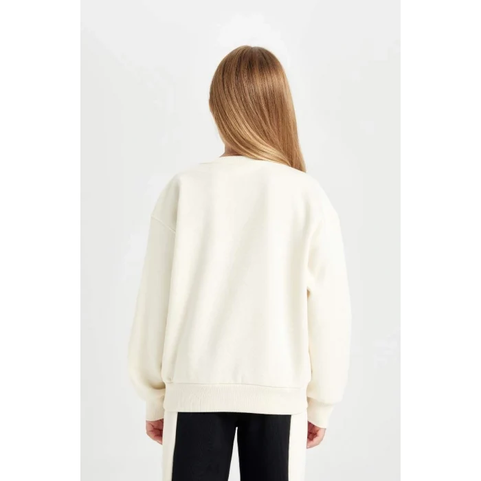 D2824 Snoopy Oversize Fit Bisiklet Yaka Sweatshirt