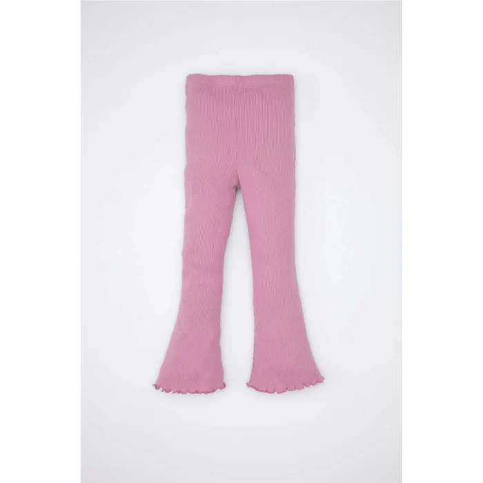 D2860 2li Takım Kalp Desenli Bisiklet Yaka Sweatshirt Üst Beli Lastikli İspanyol Paça Tayt