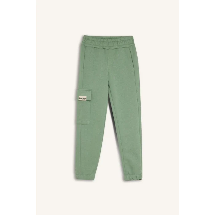 D2872 Kargo Cepli Beli Paçası Lastikli Jogger Eşofman Altı