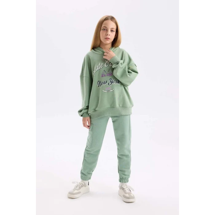 D2872 Kargo Cepli Beli Paçası Lastikli Jogger Eşofman Altı