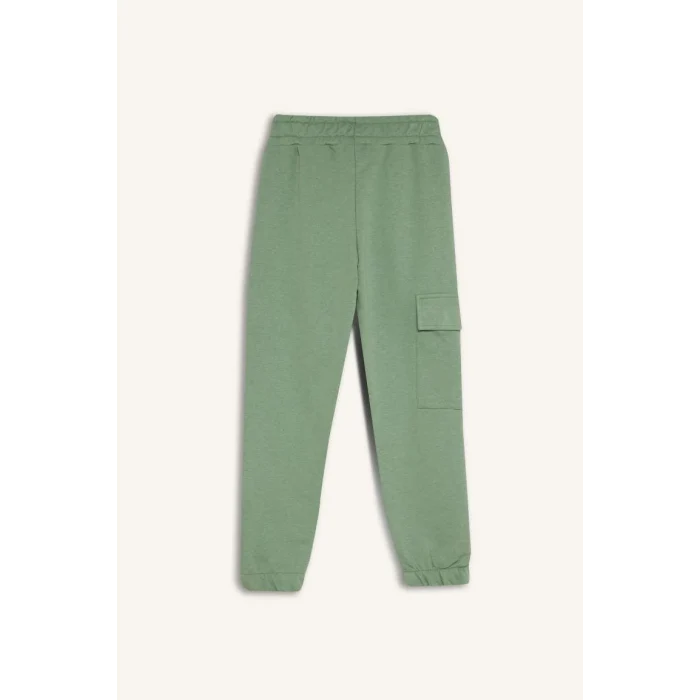 D2872 Kargo Cepli Beli Paçası Lastikli Jogger Eşofman Altı