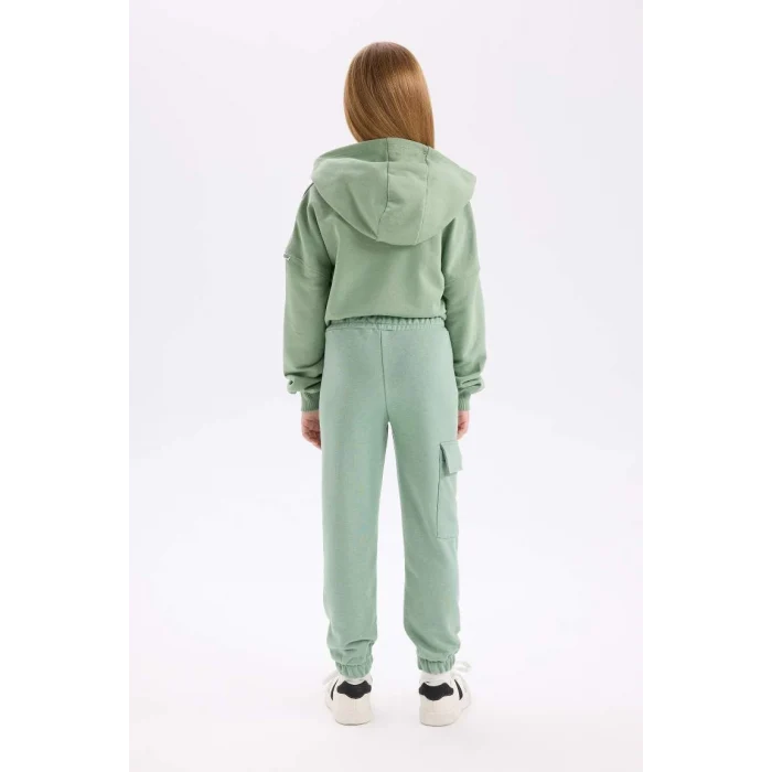 D2872 Kargo Cepli Beli Paçası Lastikli Jogger Eşofman Altı