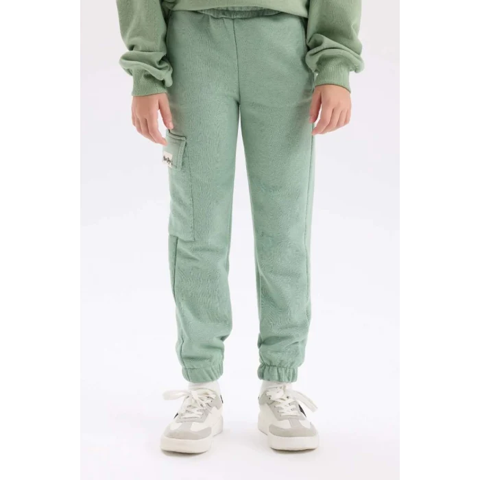 D2872 Kargo Cepli Beli Paçası Lastikli Jogger Eşofman Altı