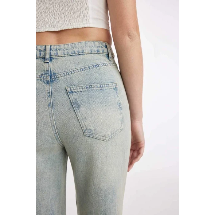 D2961 90s Wide Leg Jean Yıkamalı Pantolon