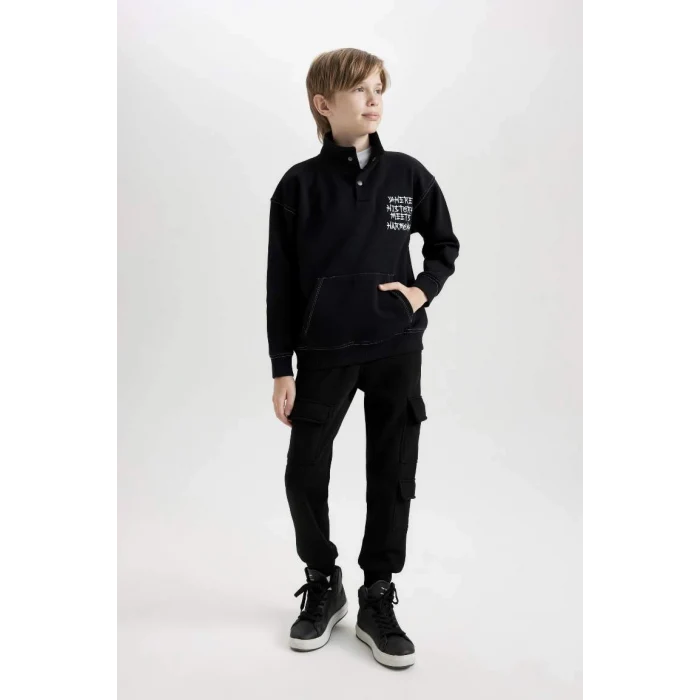 D3007 Beli Paçası Lastikli Cepli Jogger Eşofman Altı