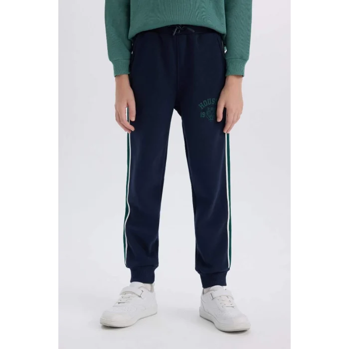 D3010 Baskılı Beli Paçası Lastikli Eşofman Altı