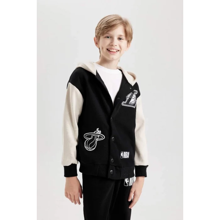 D3118 NBA Current Teams Kapüşonlu Çıtçıt Kapamalı Hırka