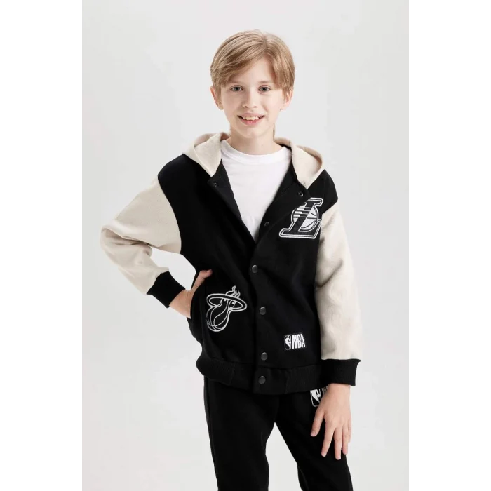 D3118 NBA Current Teams Kapüşonlu Çıtçıt Kapamalı Hırka