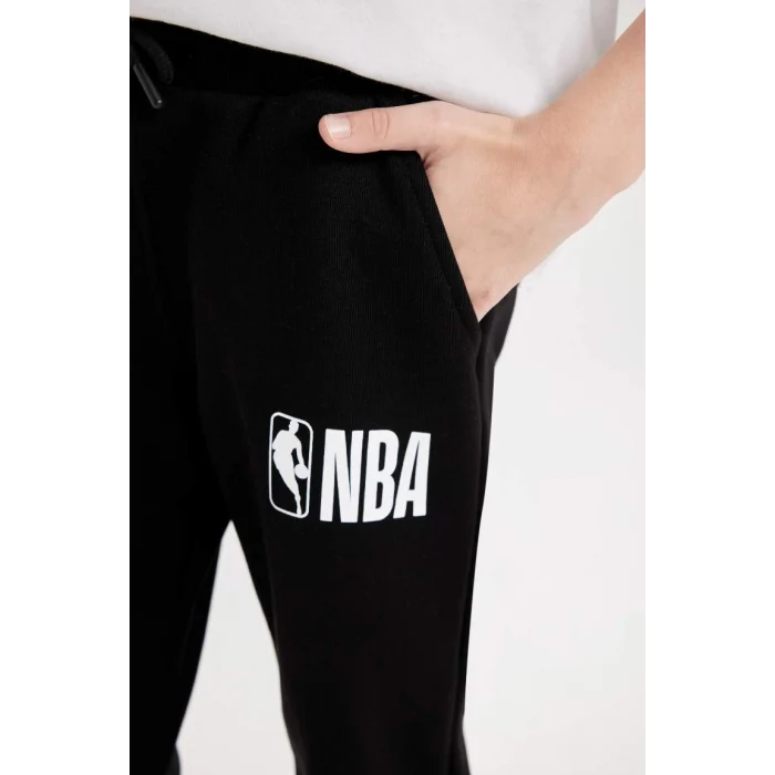 D3130 NBA Current Teams Beli Paçası Lastikli Cepli Kalın Jogger Eşofman Altı